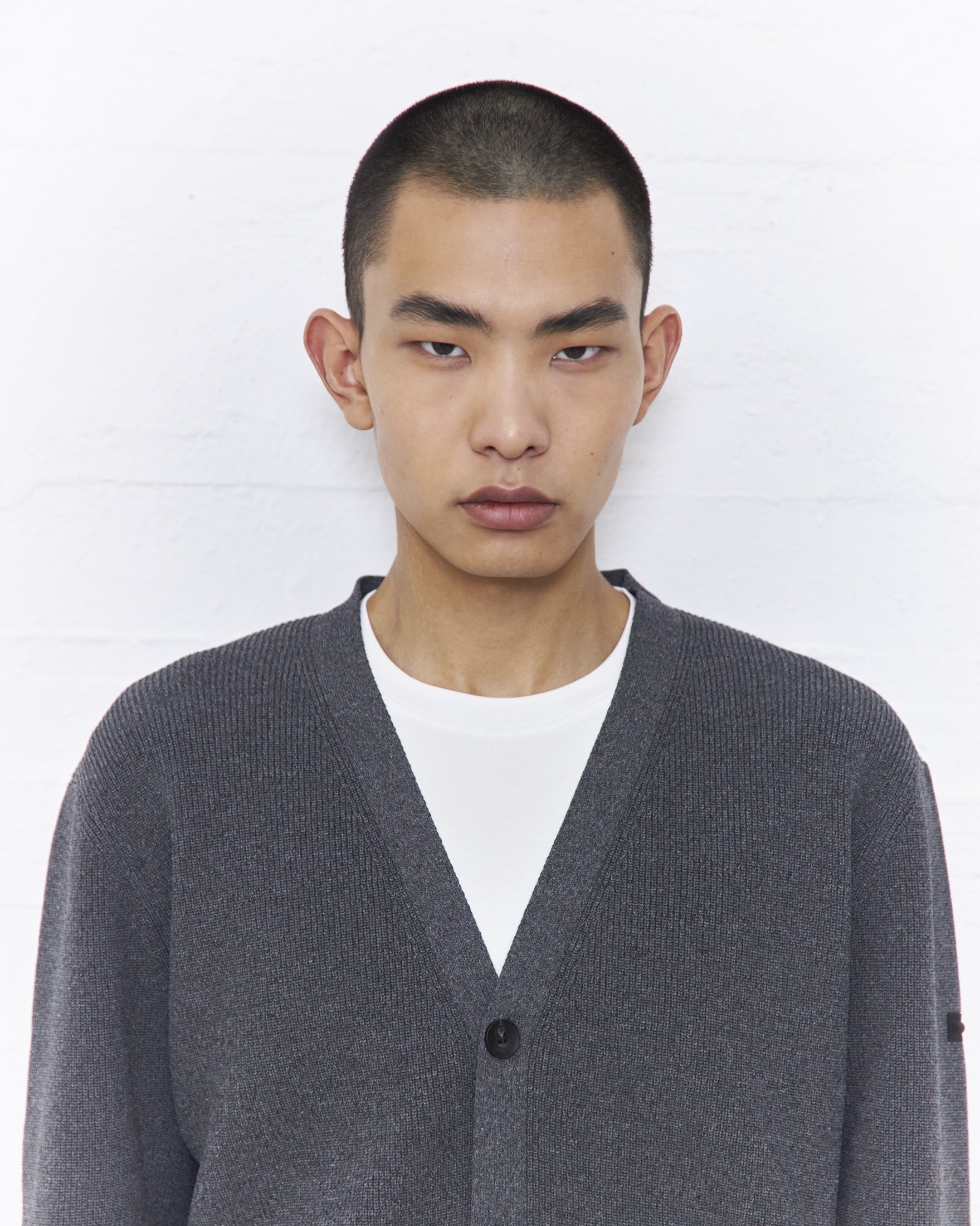 CARDIGAN AIR - GREY MELANGE