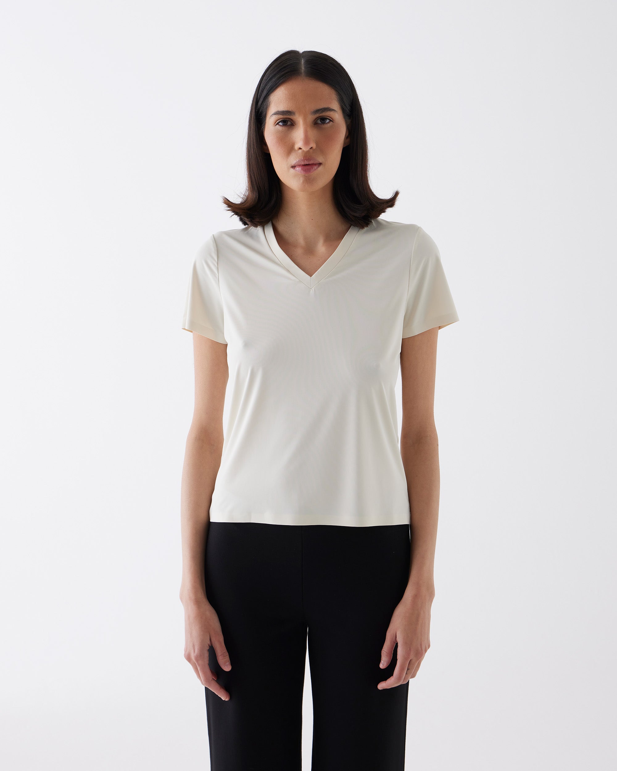 V-Neck Tee - Off White
