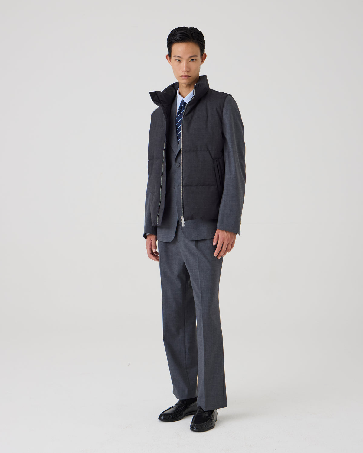 SHINE WOOL -  GREY MELANGE