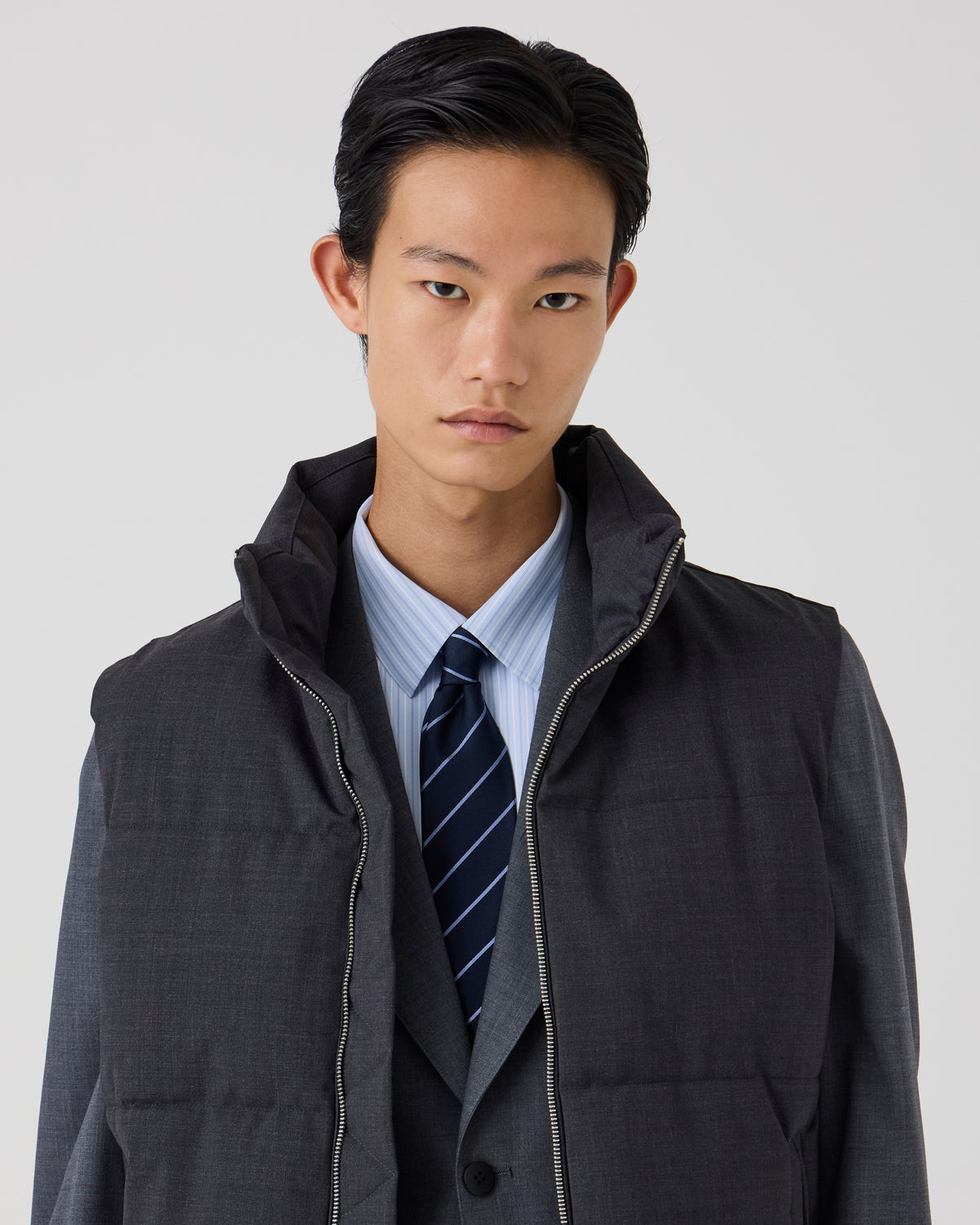 SHINE WOOL -  GREY MELANGE